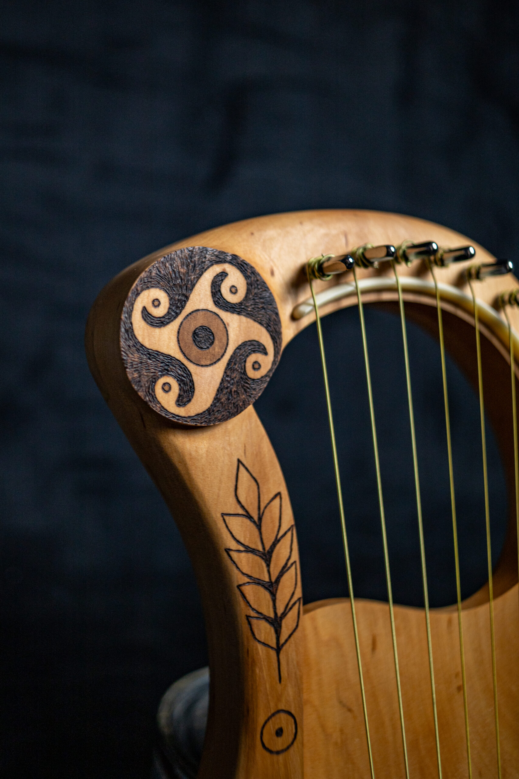 Handmade Pocket lyre 7 strings / lyreharp / simple lyre - Image 5
