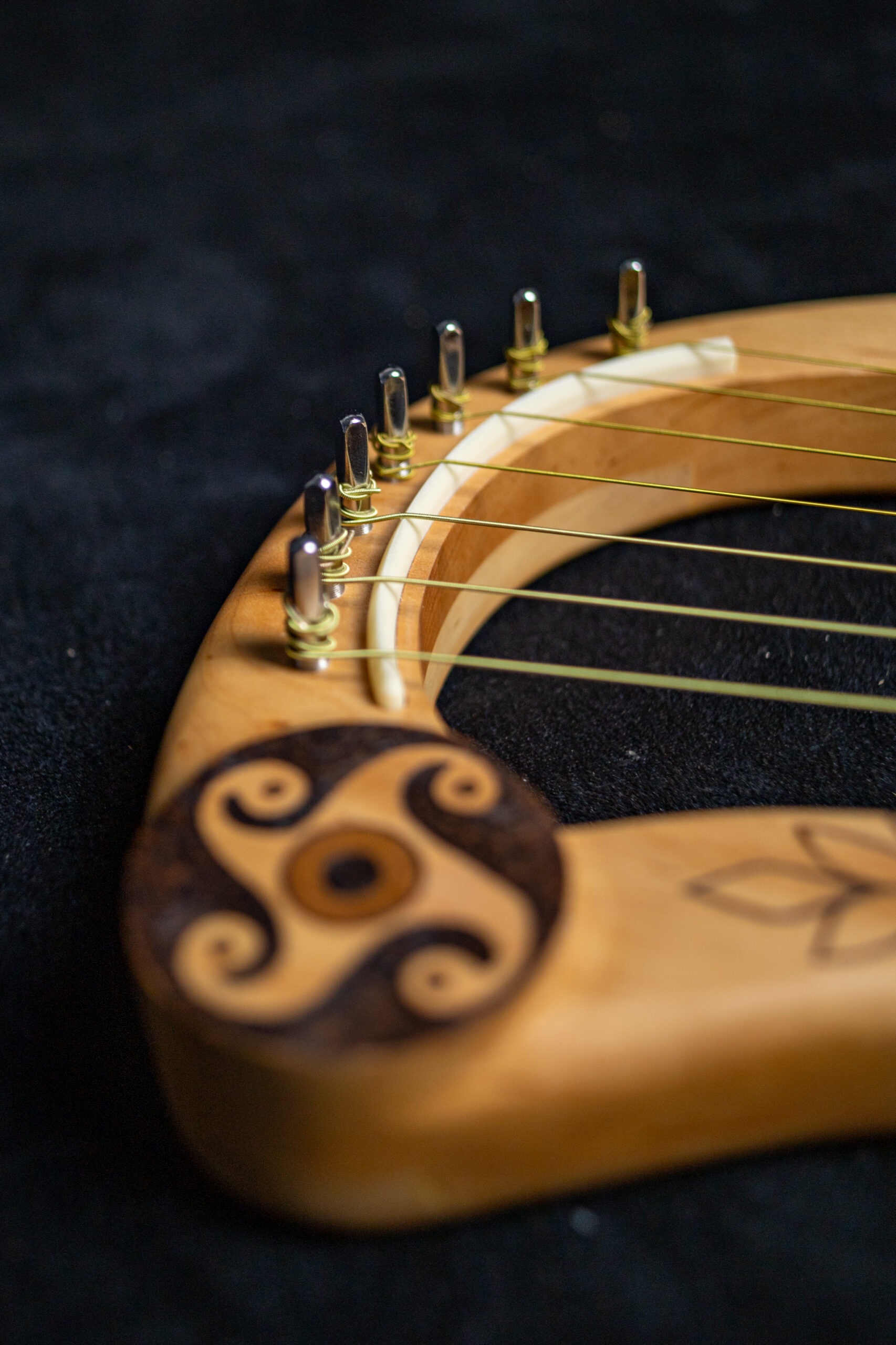 Handmade Pocket lyre 7 strings / lyreharp / simple lyre - Image 6
